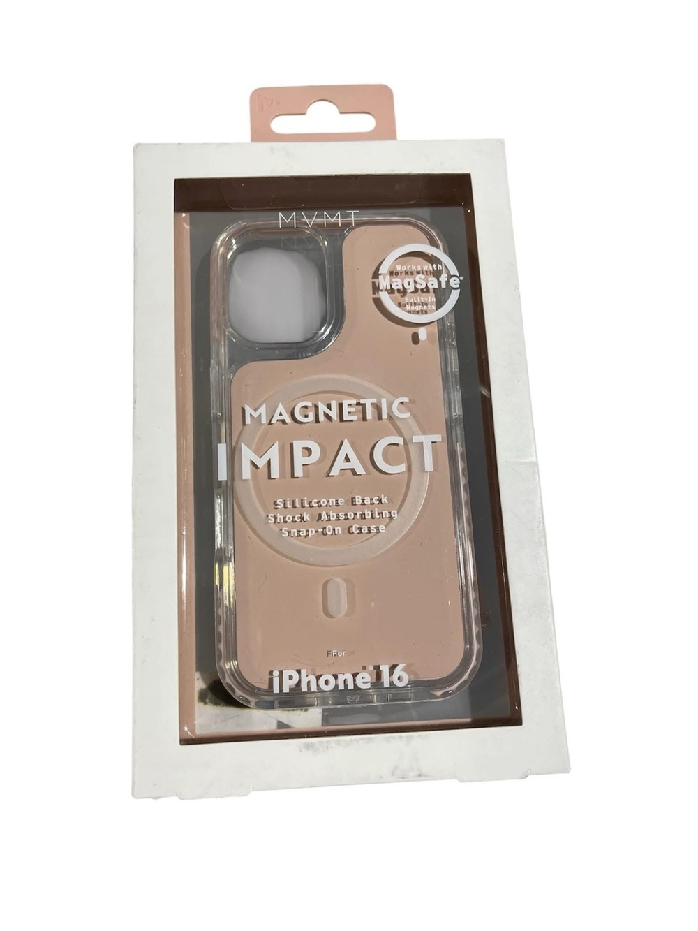 MVMT Magnetic Impact iPhone 16 Case - Blush Pink